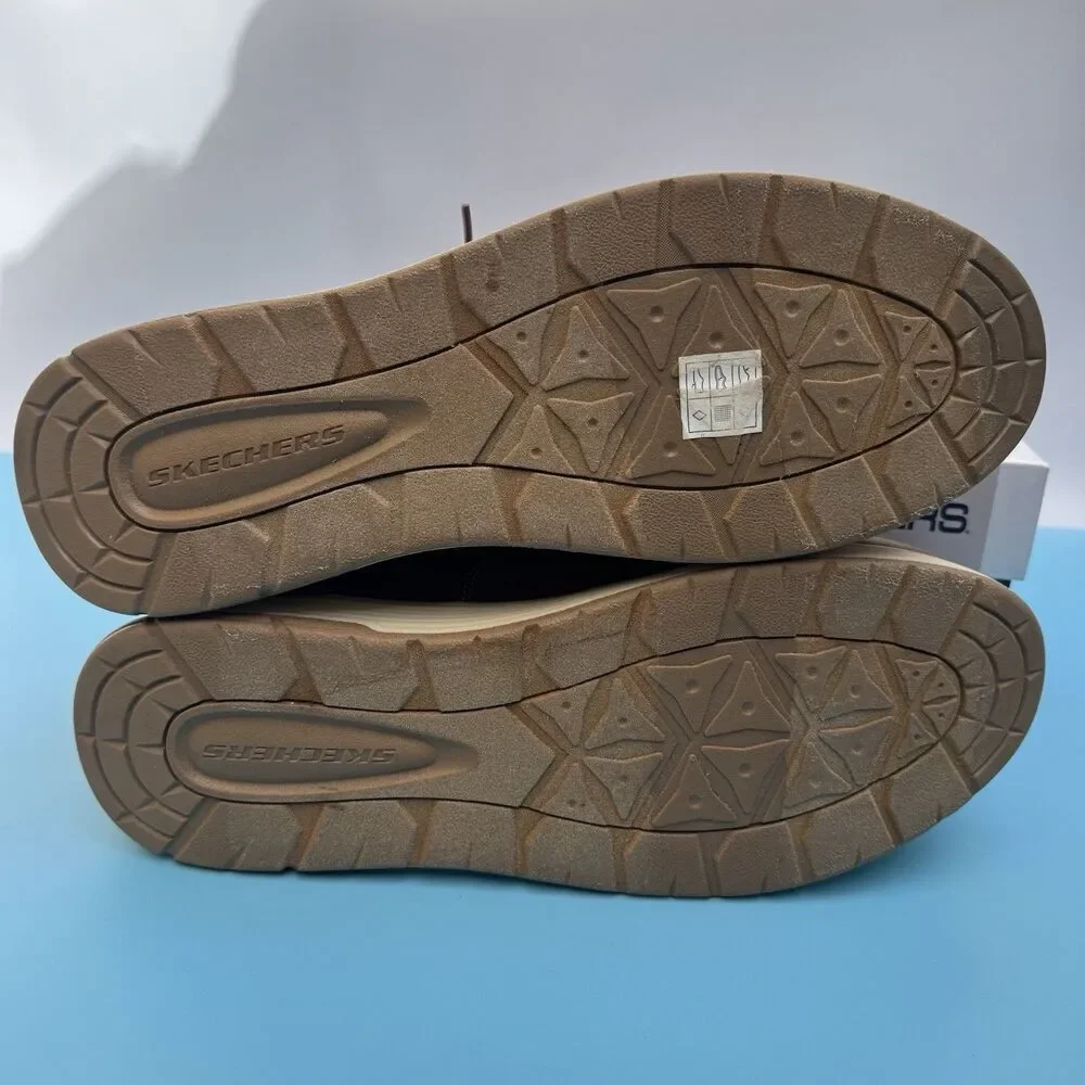Skechers Men's Swift Fit Hands Free Memory Foam Casual Shoe Brown Size 13